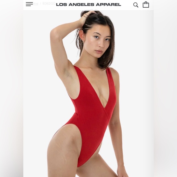 NEVER WORN Los Angeles Apparel bodysuit in red - Picture 1 of 1